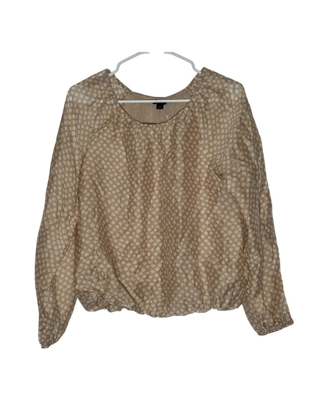 Ann Taylor Factory Long Sleeve Raglan Top Women's Size Small Beige & Cream NWT!